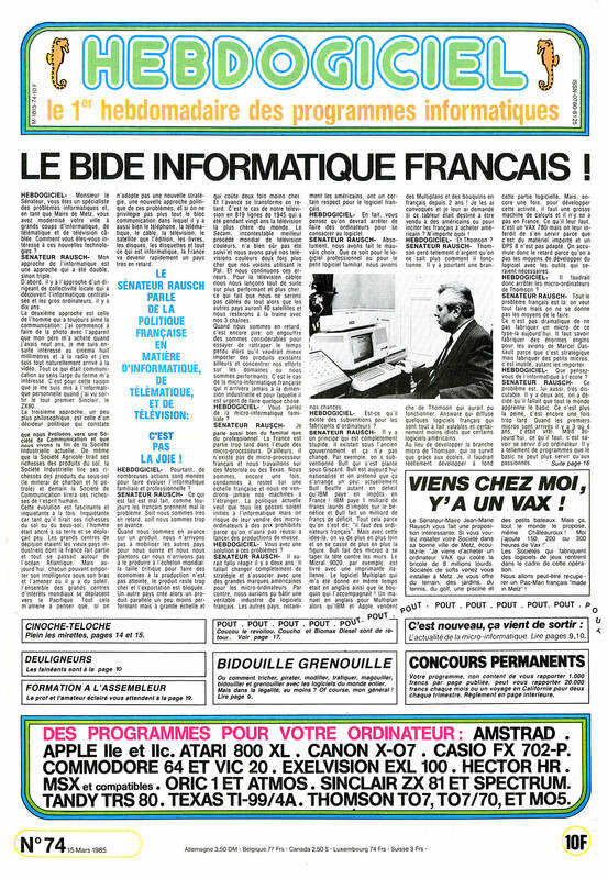 Hebdogiciel n°074