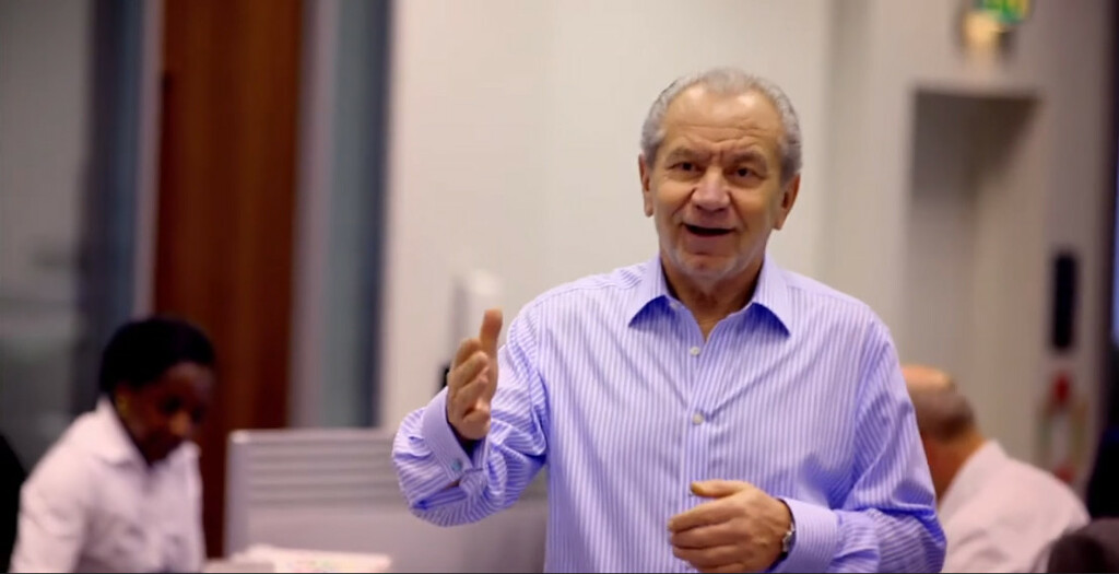 Lord Sugar shows Stephen Fry